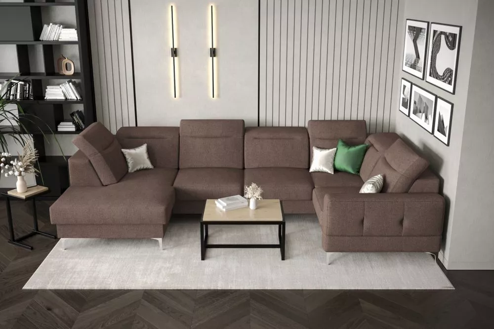 Dīvāns Malibu Max 2 standard · Brūns · 182 × 350 × 90 cm