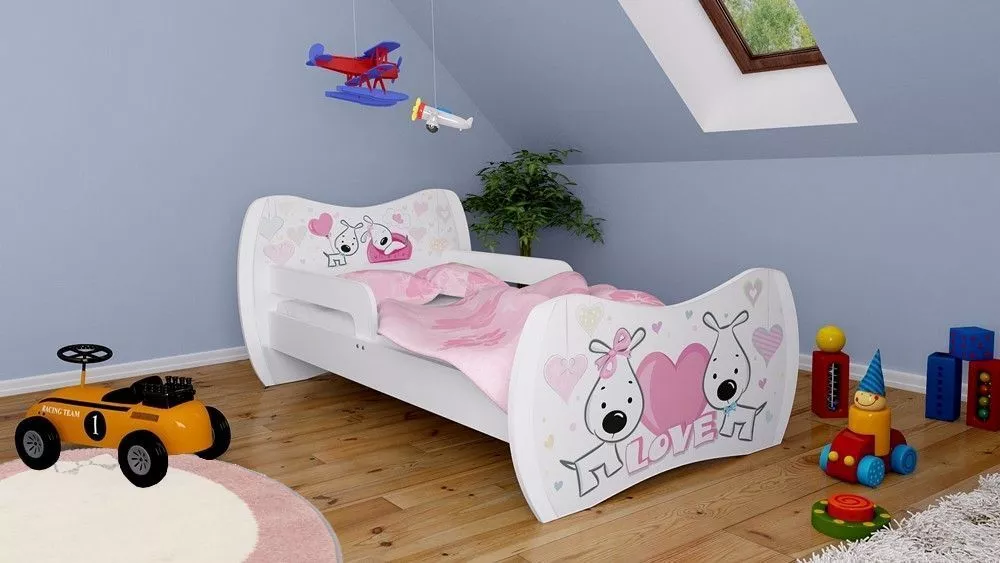 Bērnu gulta Dream L03 160x80 DM01 ar stelāžu Guļamvietas platums: 80 cm, Guļamvietas garums: 160 cm, · 104 × 164 × 71 cm