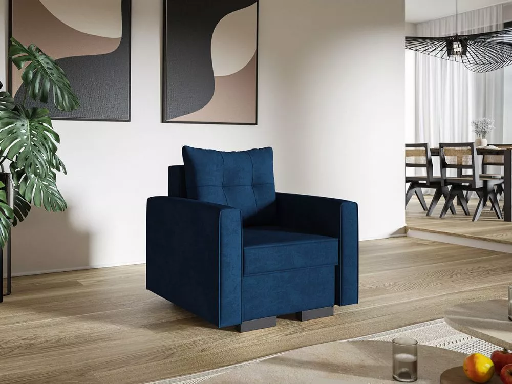 Mīksts krēsls Comfort 2 1S Standard Sēdvietas dziļums: 47 cm, · Zils · 80 × 90 × 86 cm