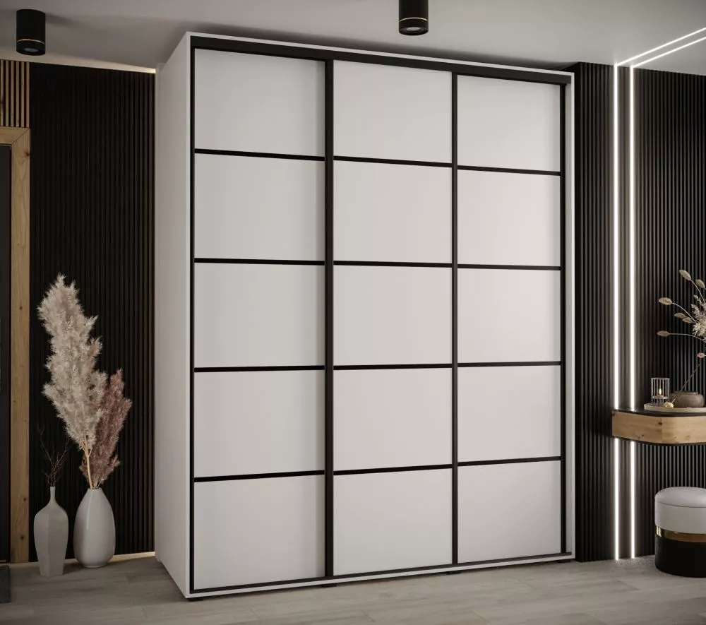 Skapis Cannes 4 · Balts · 200 × 60 × 205.2 cm