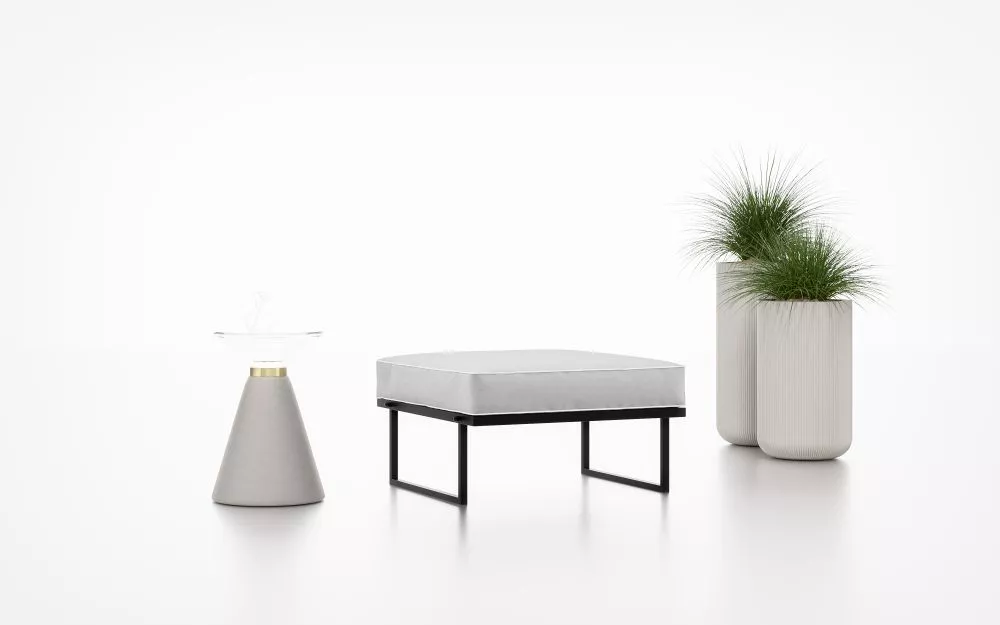 Pufs Garden P Auduma numurs: Art.500 Oxford PU 03, · 78 × 42 × 78 cm