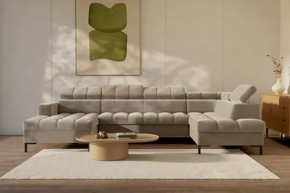 Dīvāns Tromso XL Standard · Bēšs · 210 × 355 × 90 cm