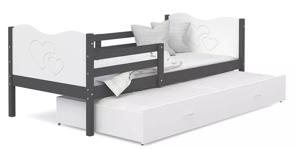 Bērnu gulta Max P2 MDF 80x190 ar stelāžām Guļamvietas platums: 80 cm, Guļamvietas garums: 190 cm, · 86 × 198 × 74 cm