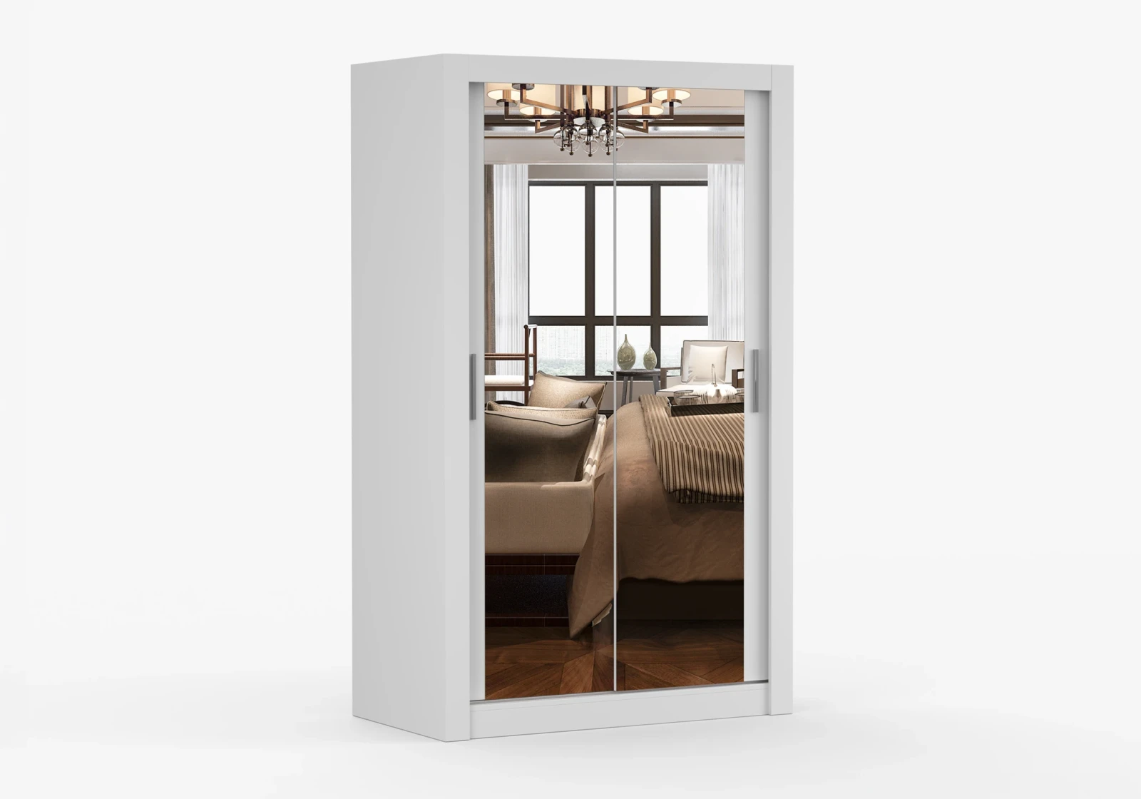 Skapis Milan White · Balts · 100 × 64 × 215 cm