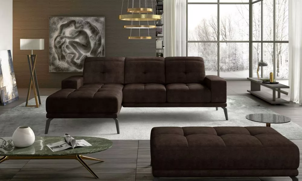 Dīvāns Torrense Lux Standard · Tumši brūns · 175 × 265 × 77 cm