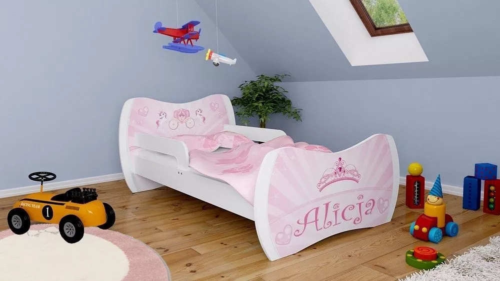 Bērnu gulta Dream L05 180x90 DM24 ar stelāžu Guļamvietas platums: 90 cm, Guļamvietas garums: 180 cm, · 114 × 184 × 71 cm