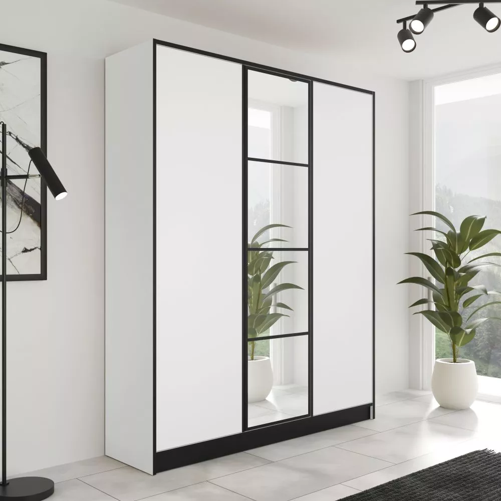 Skapis Eden 01 · Balts · 156 × 39 × 205 cm