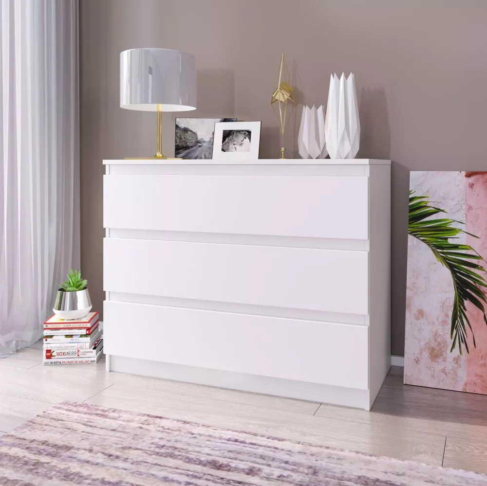 Kumode A12 · Balts · 106 × 45 × 84.5 cm