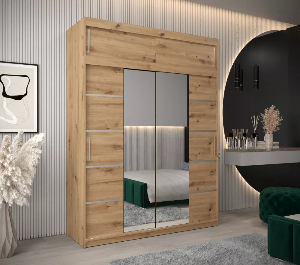 Skapis Verona 4 Premium · Ozols artisan · 180 × 62 × 240 cm