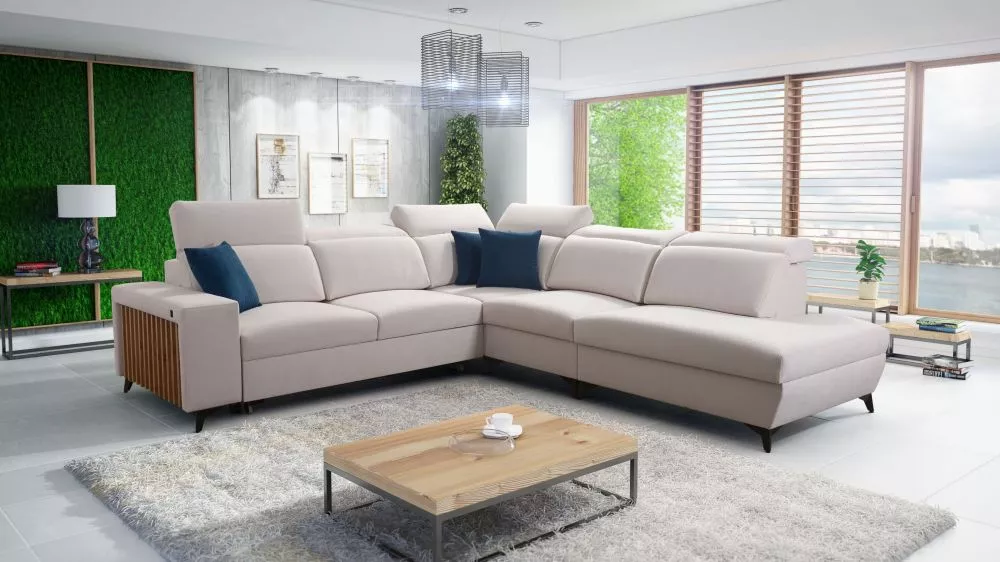 Dīvāns Bartone 9 Standard · Gaišais krēms · 300 × 283 × 83 cm