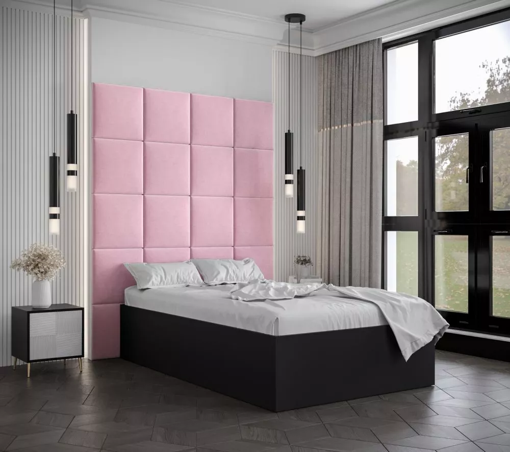 Gulta Bella 3 ar stelāžu Guļamvietas platums: 120 cm, Korpusa krāsa: melns, Guļamvietas garums: 200 cm, stelāžas tips: k