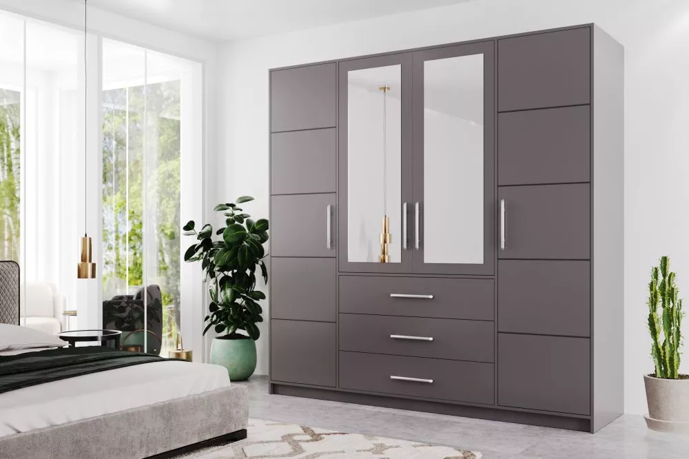 Skapis Bali Classic · Grafīts · 195 × 57.5 × 200 cm