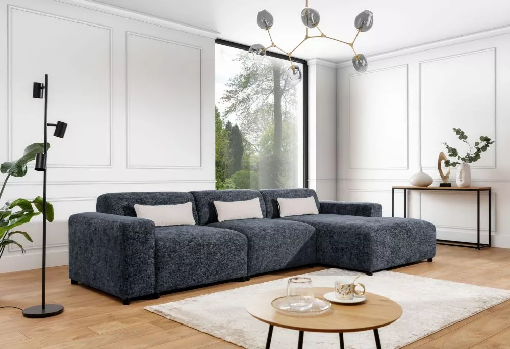 Dīvāns Roma Max Corner Standard · Zils · 165 × 331 × 75 cm