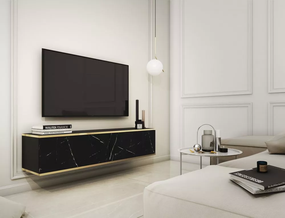 TV tumba Oro · 135 × 32 × 30 cm