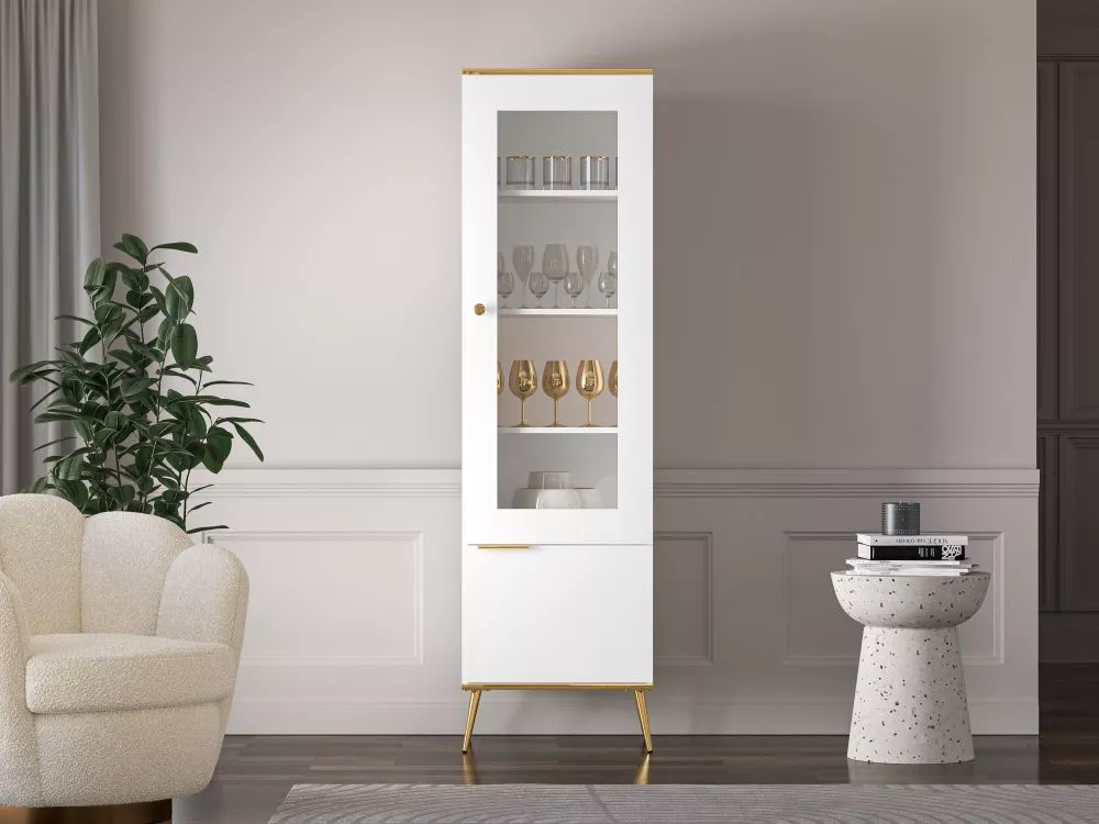 Sekcija Viterbo 02 Korpusa krāsa: balts, · 55 × 40 × 195 cm