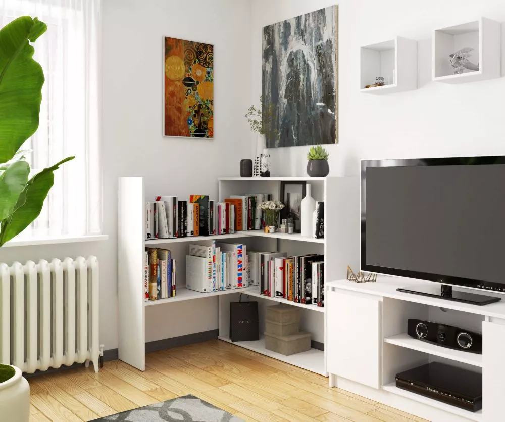 Plaukts Twist Classic · Balts · 103 × 109 × 30 cm