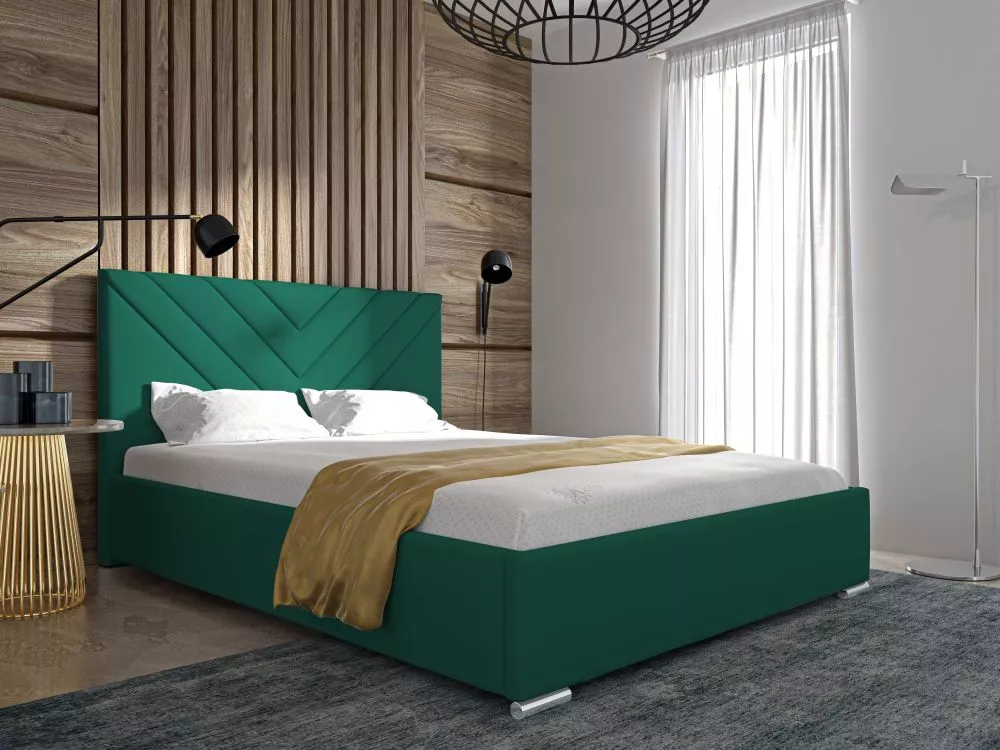Gulta PK22 Basic ar stelāžu Guļamvietas platums: 90 cm, Guļamvietas garums: 200 cm, stelāžas tips: koka, · Zaļš · 118 × 