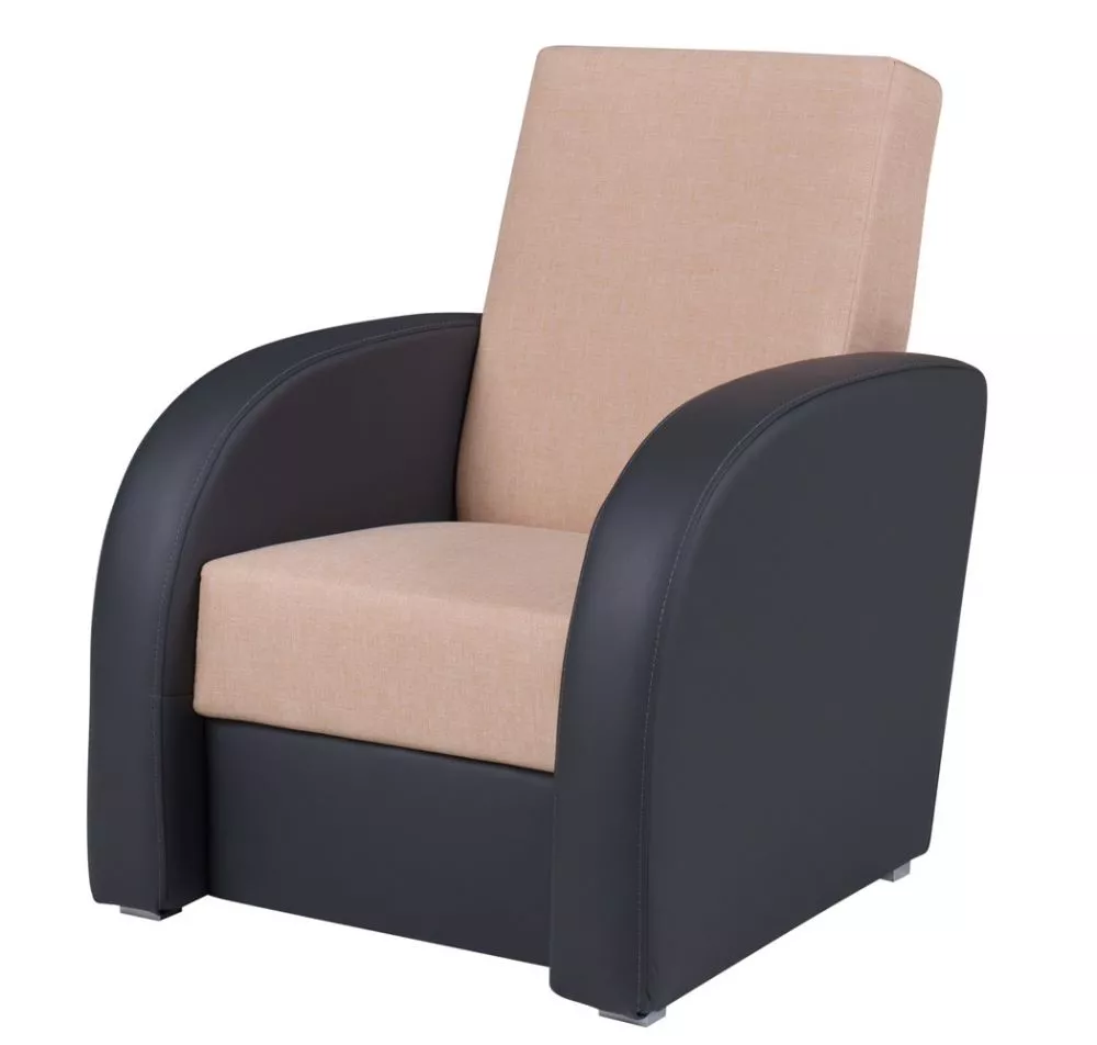 Mīksts krēsls Kwadrat 2 1S Standard Sēdvietas dziļums: 47 cm, · Krēms + pelēks · 78 × 83 × 90 cm