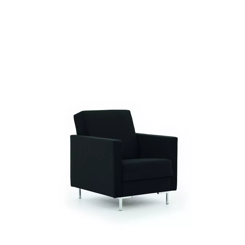 Mīksts krēsls Solvo 1S Standard Sēdvietas dziļums: 52 cm, · Melns · 75 × 90 × 91 cm