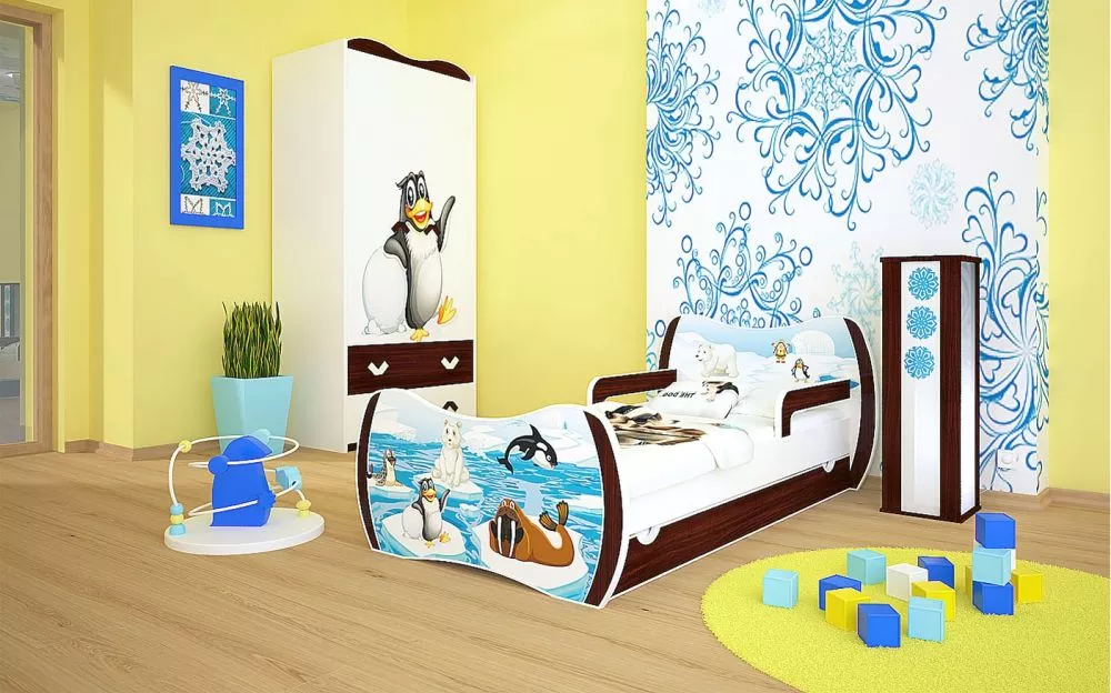 Bērnu gulta Dream L02 140x70 DM31 ar stelāžu Guļamvietas platums: 70 cm, Guļamvietas garums: 140 cm, · 94 × 144 × 71 cm