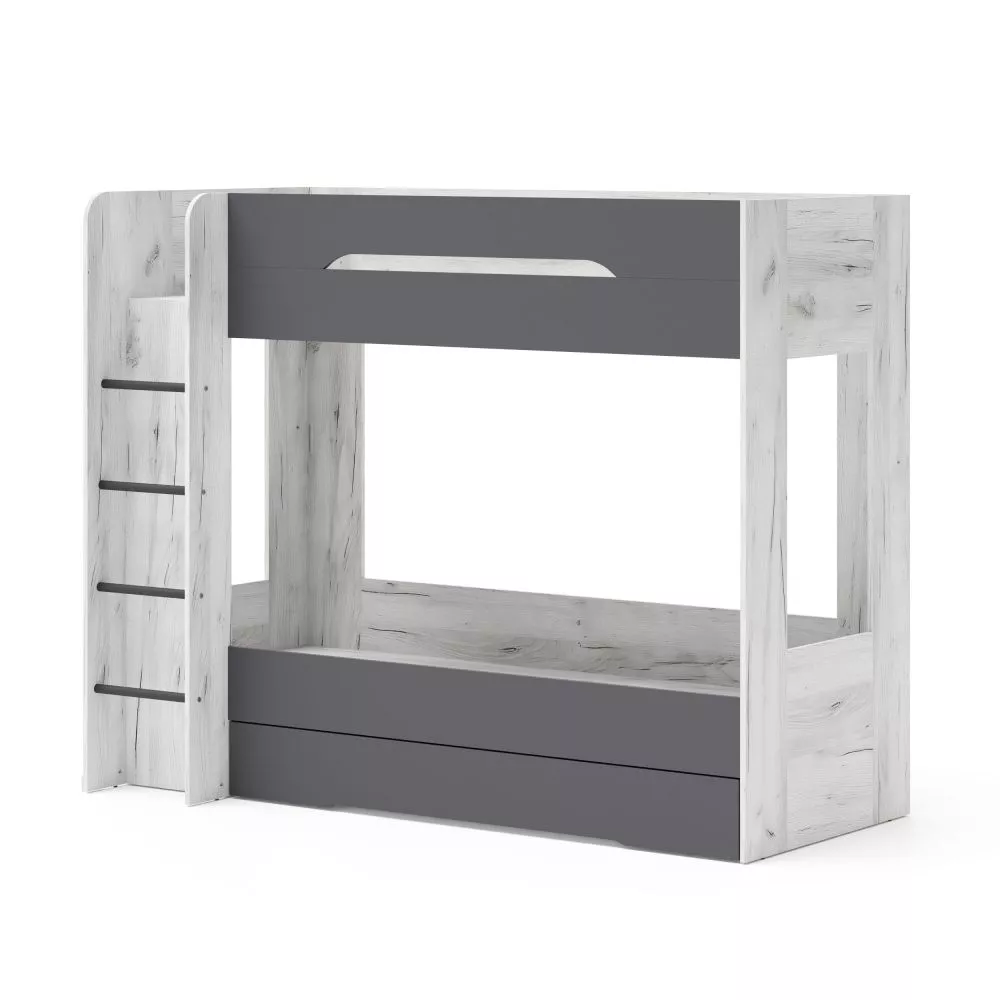 Bērnu gulta Samoa L 80x200 ar stelāžām Guļamvietas platums: 80 cm, Guļamvietas garums: 200 cm, · 100 × 204 × 166 cm