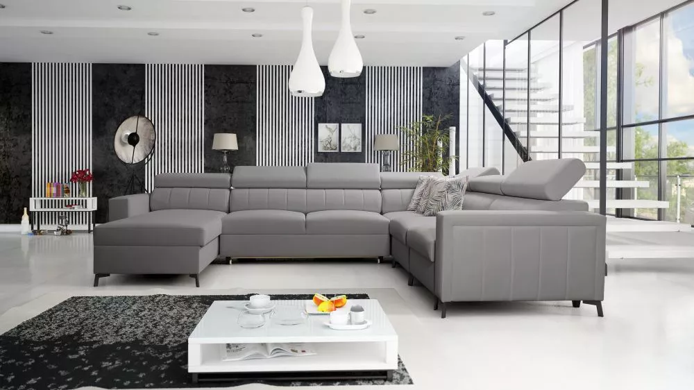 Dīvāns Baltico 7 Premium Standard · Tumši pelēks · 274 × 351 × 83 cm