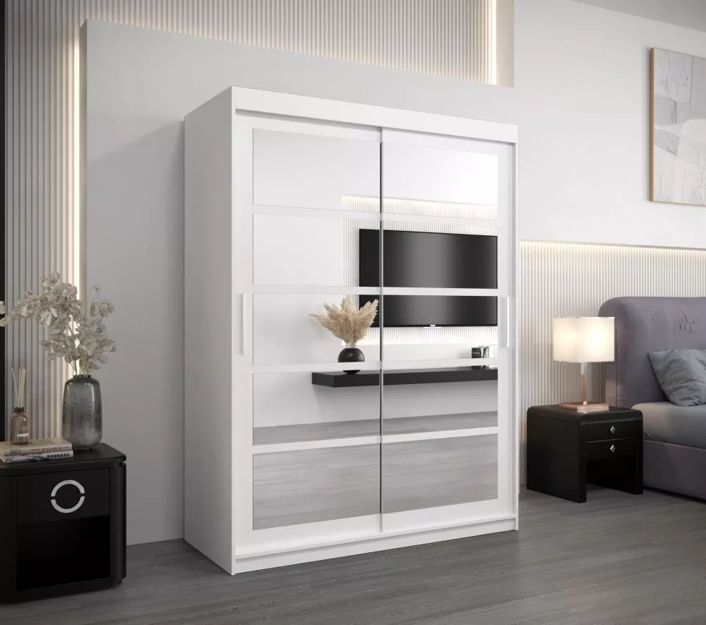 Skapis Roma 2 · Balts · 150 × 62 × 200 cm