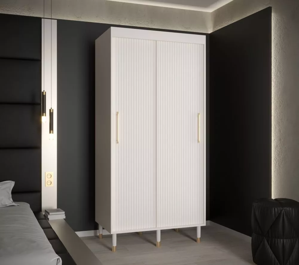 Skapis Calipso Slim 1 · Balts · 100 × 62 × 208 cm