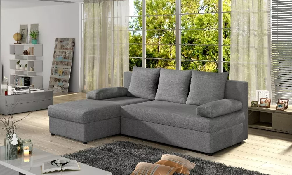 Dīvāns Pono Classic standard · Gaiši pelēks · 142 × 205 × 85 cm