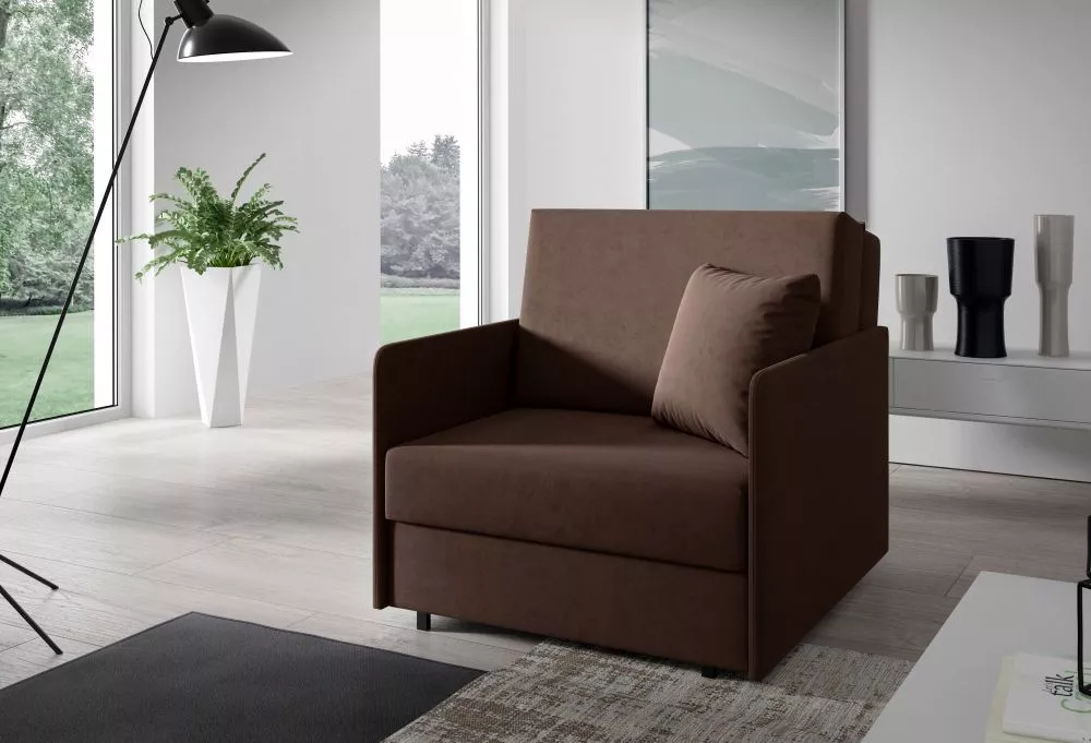 Mīksts krēsls Americano 166 standard Sēdvietas dziļums: 60 cm, · Brūns · 90 × 90 × 85 cm