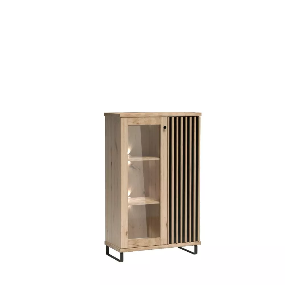 Sekcija Cali C3 ar LED Korpusa krāsa: ozols artisan, · 86.4 × 40.6 × 142 cm