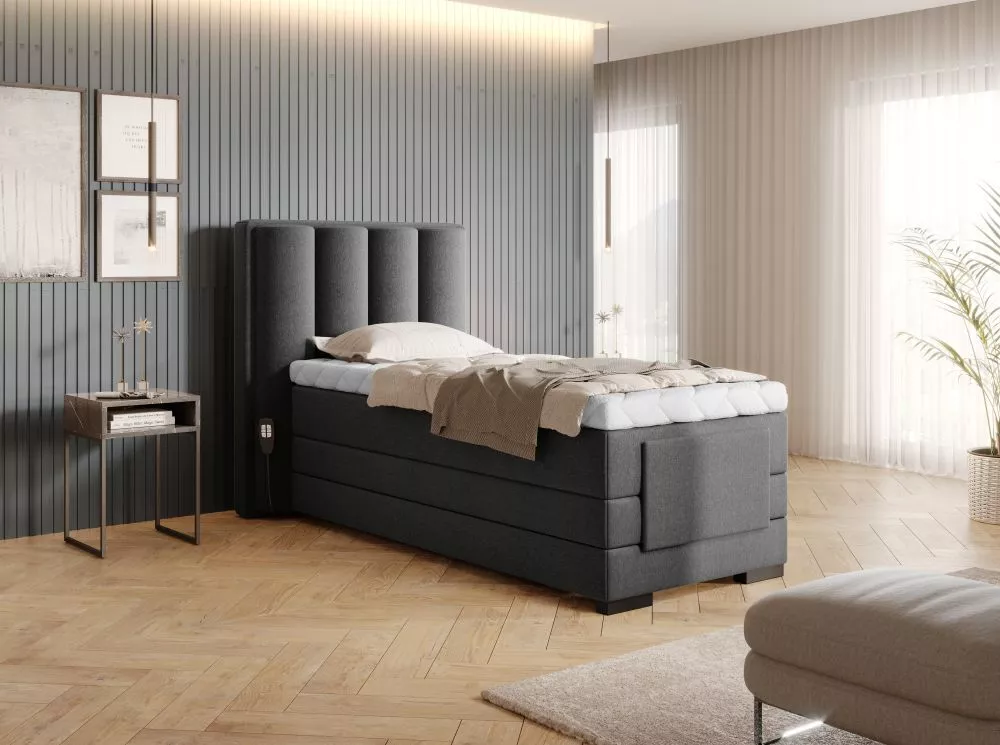 Gulta Veros 90x200 Electric Boxspring Standard Guļamvietas platums: 90 cm, Guļamvietas garums: 200 cm, · Grafīts · 108 ×