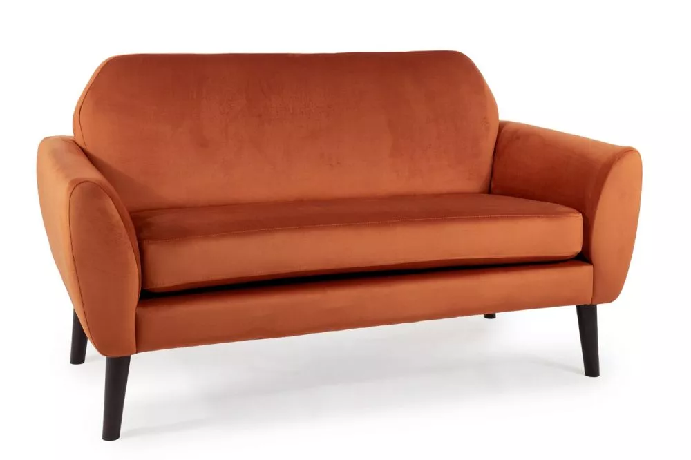 Dīvāns Mena Velvet · Oranžs · 75 × 147 × 85 cm