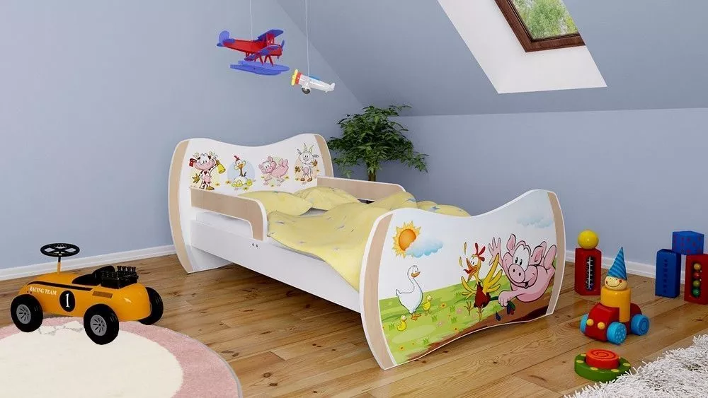 Bērnu gulta Dream L03 160x80 DM21 ar stelāžu Guļamvietas platums: 80 cm, Guļamvietas garums: 160 cm, · 104 × 164 × 71 cm