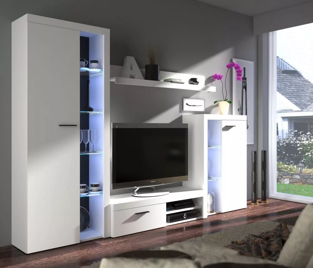 Sekcija Rumba ar LED Korpusa krāsa: balts, · 270 × 40.2 × 190 cm