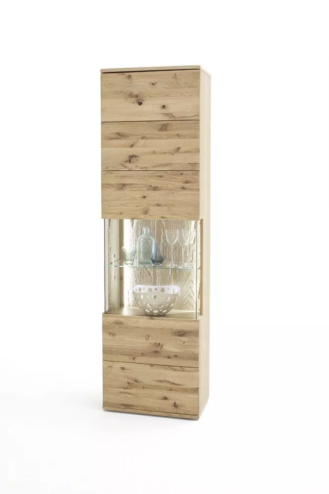 Sekcija Santori 10/11 ar LED · Ozols · 60 × 37 × 208 cm