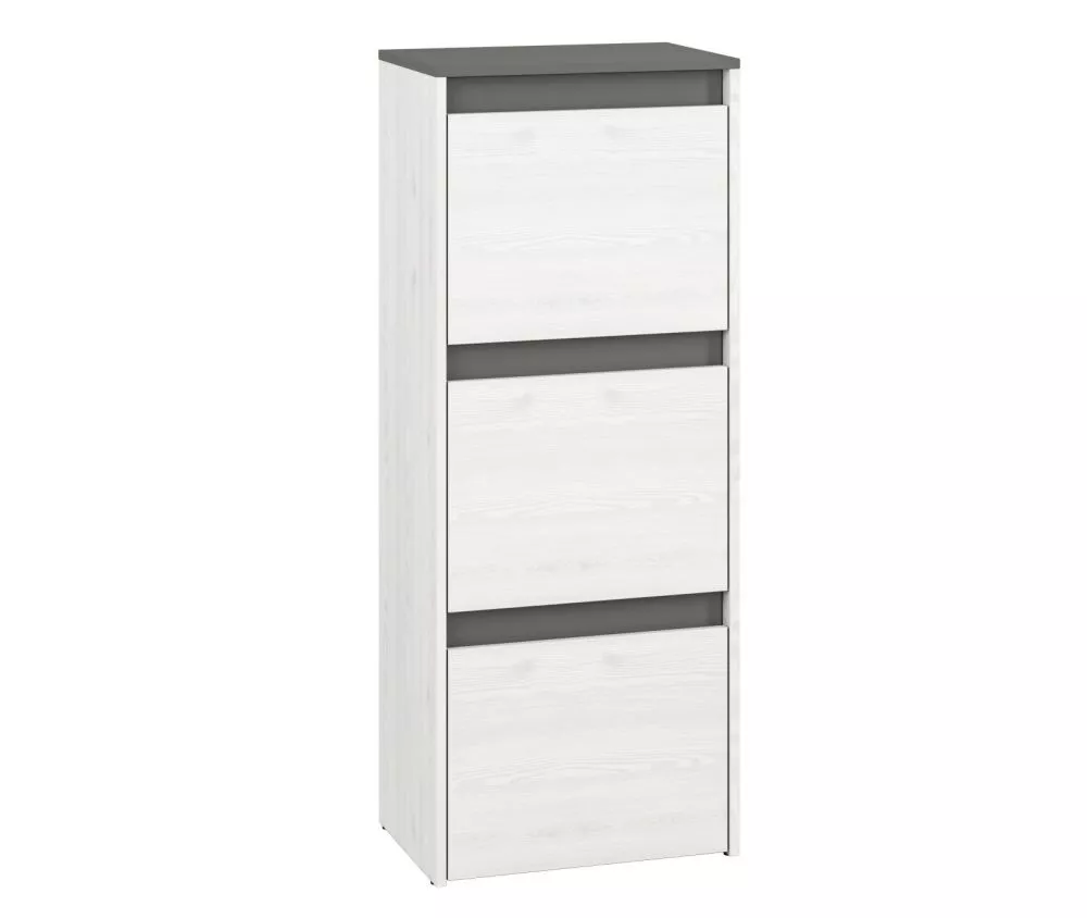 Apavu plaukts Hyga 05 Korpusa krāsa: balināta priede, · 50 × 125 × 34 cm