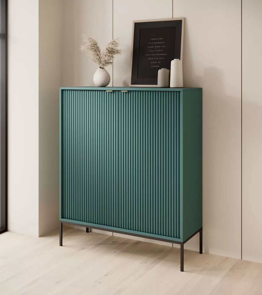 Kumode Nova K-104 · Zaļš · 104 × 39 × 125 cm