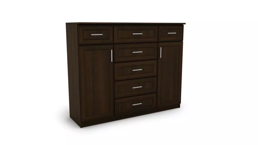 Kumode K 140 · Tumšais rieksts · 140 × 45 × 104 cm