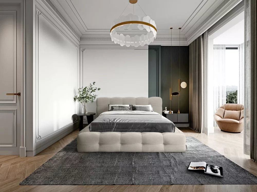 Gulta Grace Standard ar stelāžu Guļamvietas platums: 140 cm, Guļamvietas garums: 200 cm, stelāžas tips: koka, · Gaiši pe