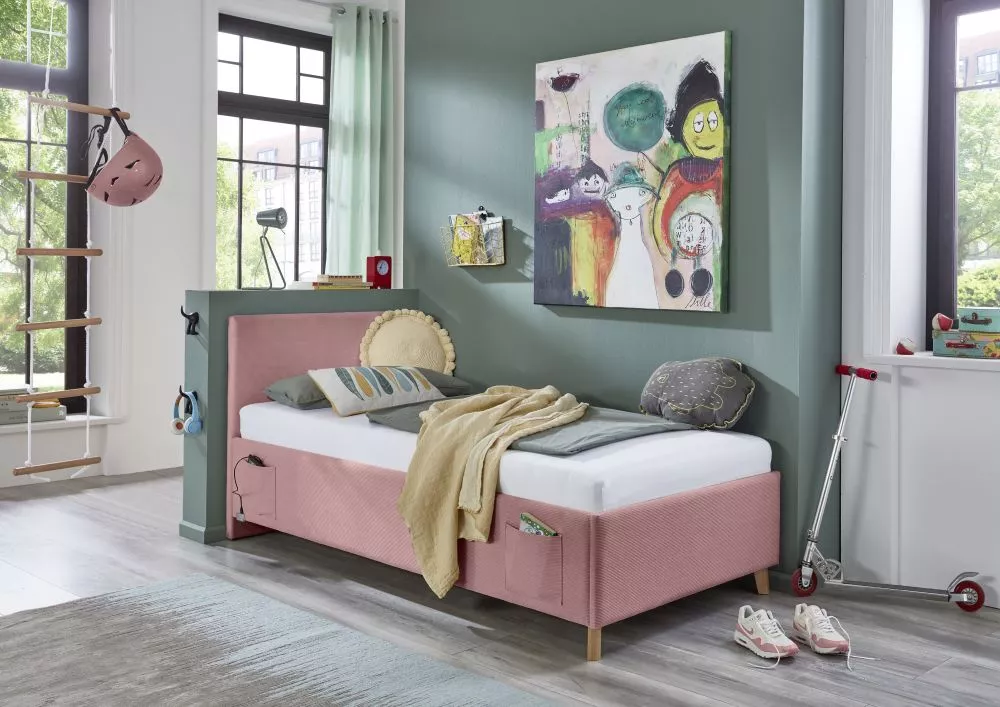 Gulta Cool Premium Standard ar stelāžu Guļamvietas platums: 140 cm, Guļamvietas garums: 200 cm, stelāžas tips: koka, · R