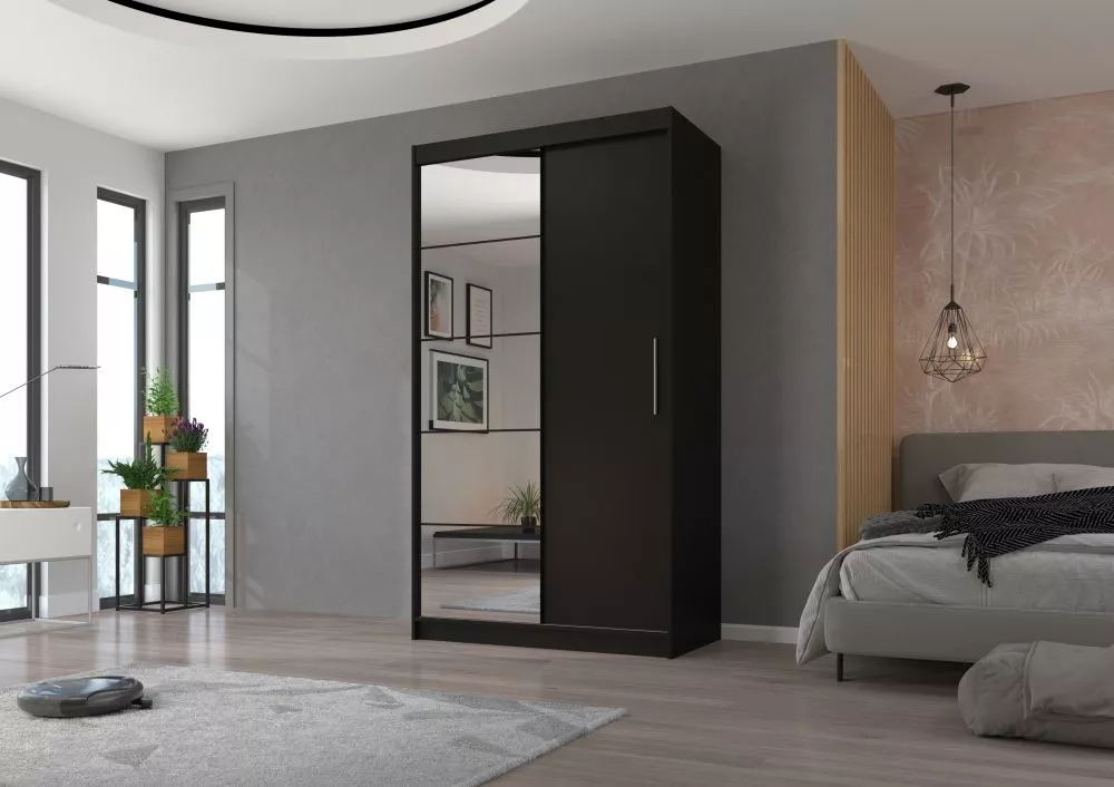 Skapis Esti · Melns · 120 × 59 × 215 cm