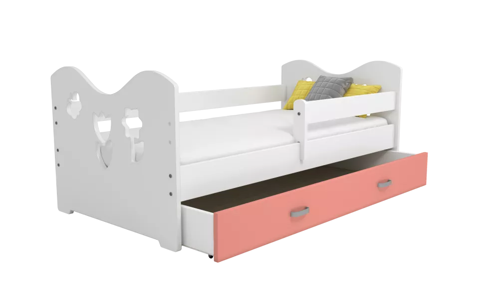 Bērnu gulta Miki B2 ar stelāžu Guļamvietas platums: 85 cm, Guļamvietas garums: 160 cm, · 80 × 164 × 65 cm