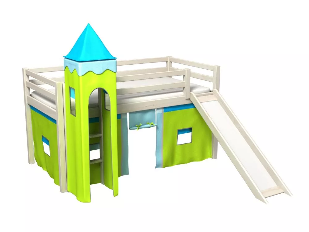 Bērnu gulta Gabi Z Tower ar stelāžu Guļamvietas platums: 80 cm, Guļamvietas garums: 180 cm, · 88 × 188 × 106 cm