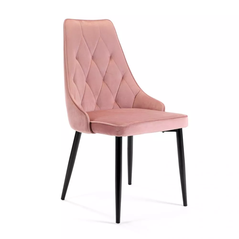 Krēsls SJ.054 Velvet · Rozā · 88 × 42 × 46 cm