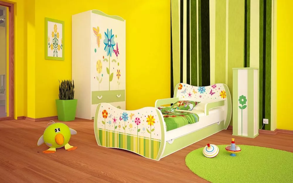 Bērnu gulta Dream L02 140x70 DM09 ar stelāžu Guļamvietas platums: 70 cm, Guļamvietas garums: 140 cm, · 94 × 144 × 71 cm