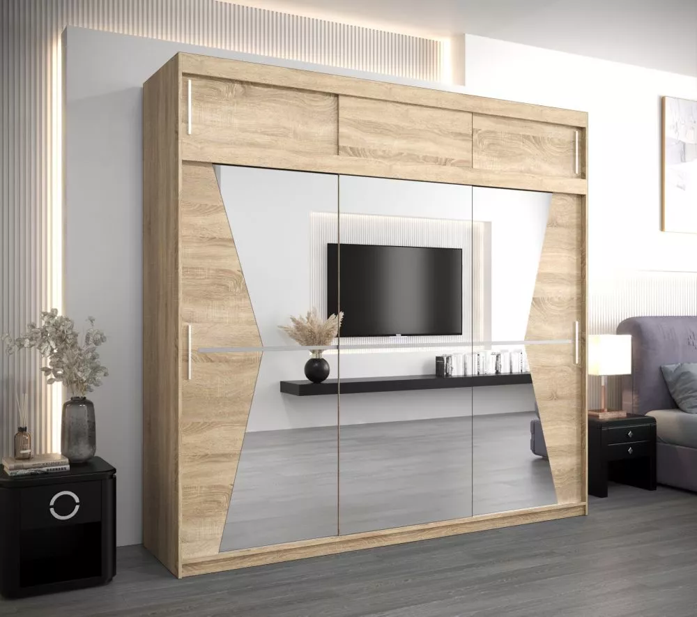 Skapis Maroko Premium · Sonoma · 250 × 62 × 240 cm