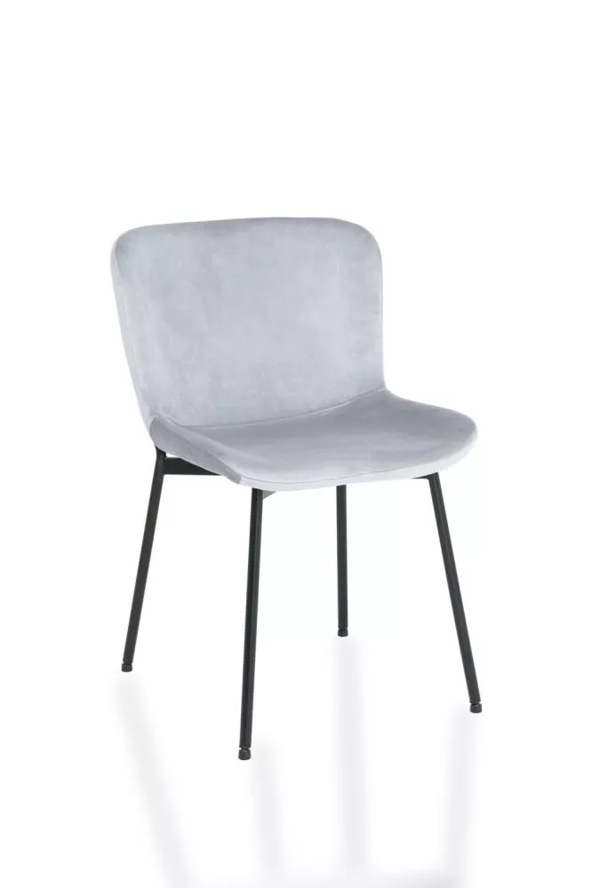 Krēsls Colby Velvet · Gaiši pelēks · 79 × 52 × 55 cm