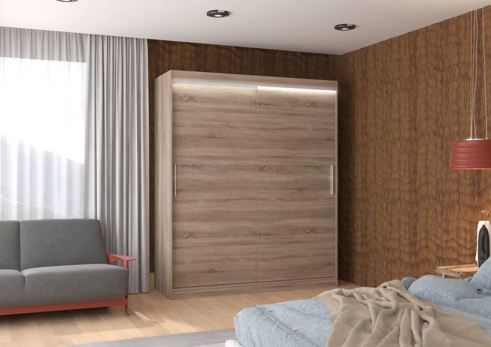 Skapis Lincoln ar LED · Trifele · 180 × 58 × 215 cm
