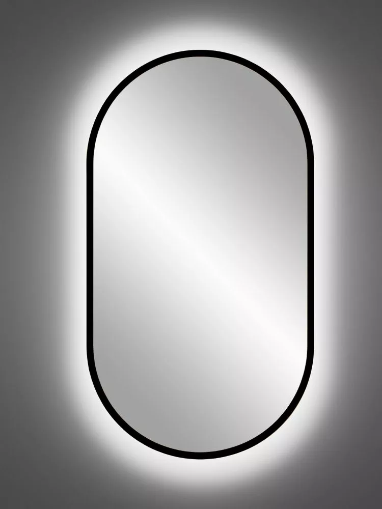 Spogulis Apollo LED · Melns · 50 × 90 cm